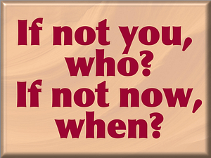 If not you, who and if not now, when quote 