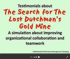 testimonials about Lost Dutchman's Gold Mine on slideshare